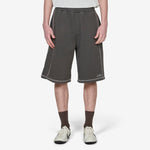Overlock Stitch Fleece Shorts Washed Black