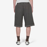 Overlock Stitch Fleece Shorts Washed Black
