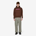 Ripstop Logo Applique Pullover Hood Dark Brown