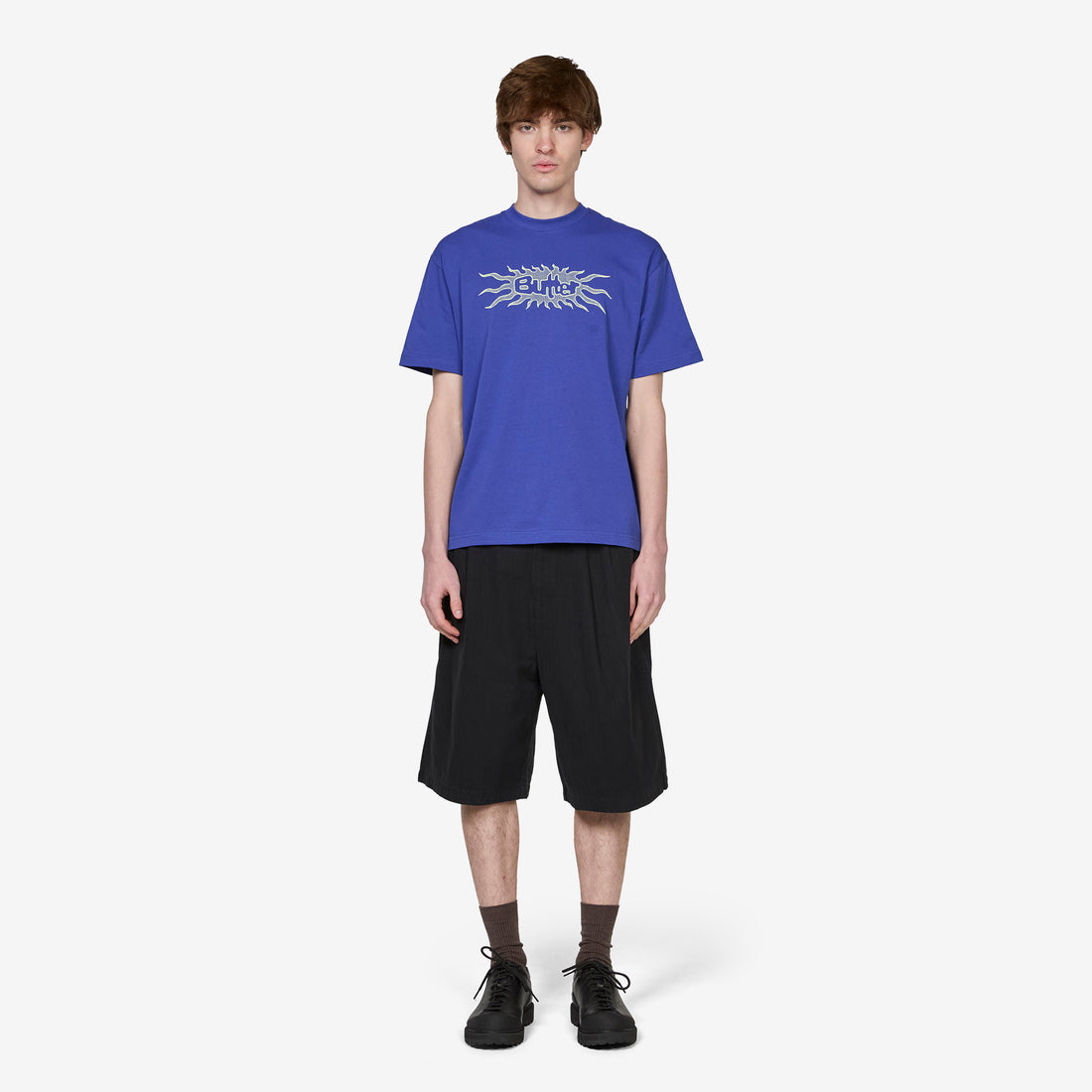 Pleated Shorts Washed Black Shorts
