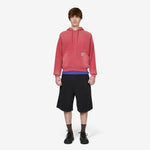 Faded Waffle Zip-Thru Hood Washed Red
