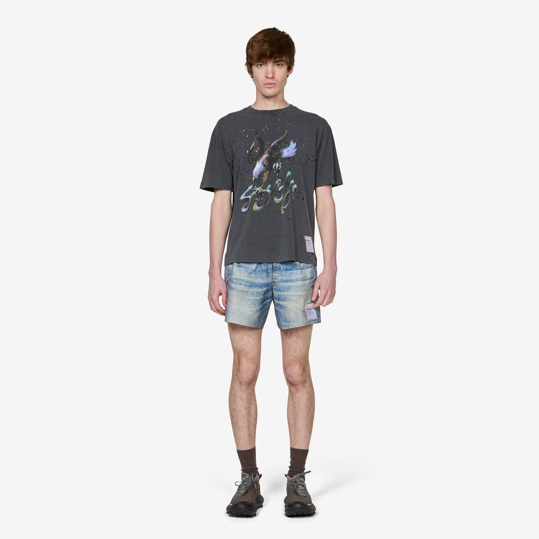 PeaceShell™ 5 Unlined Shorts Digital Denim Shorts
