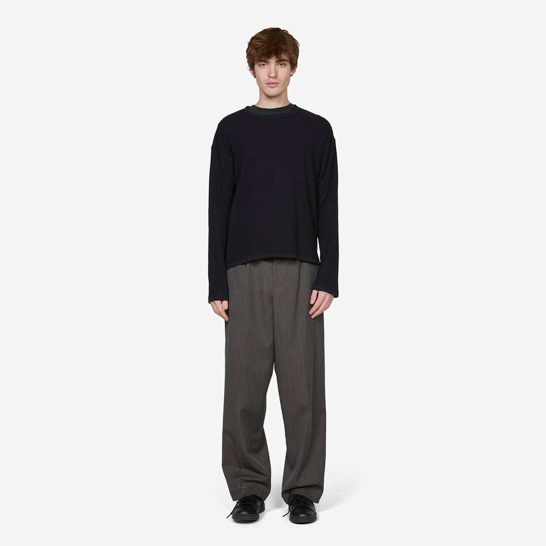 Reverse Rib Sweater Black Jumpers