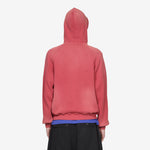 Faded Waffle Zip-Thru Hood Washed Red