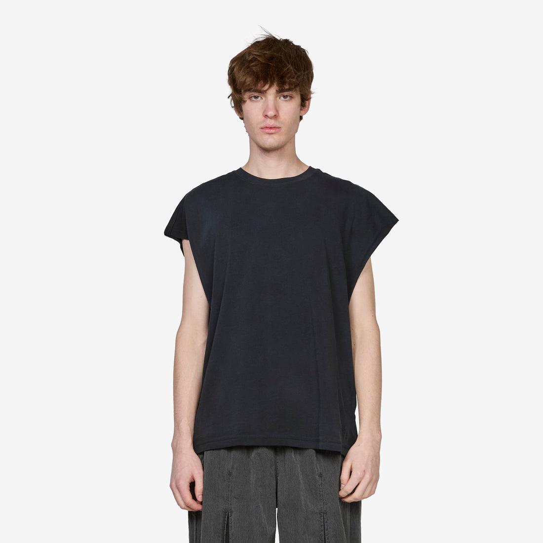 Essentials Cutoff Tank Black Tees