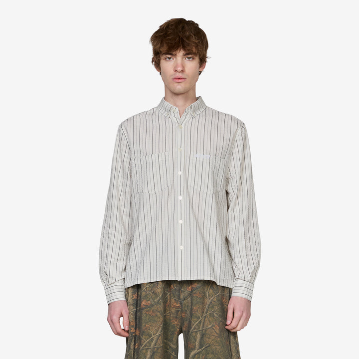 Seersucker Shirt White Front