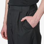 Patch Trousers Dark Grey Dry Wool