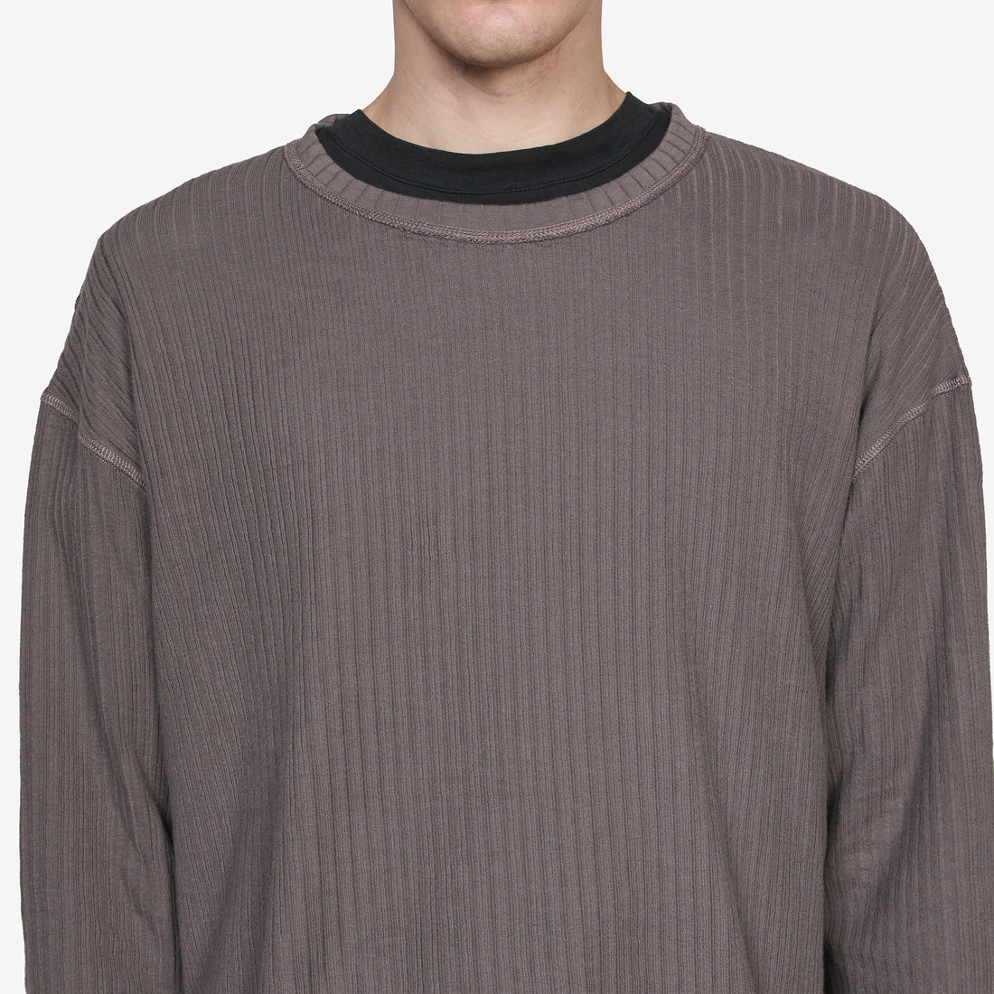 Reverse Rib Sweater Murkey Grey Jumpers