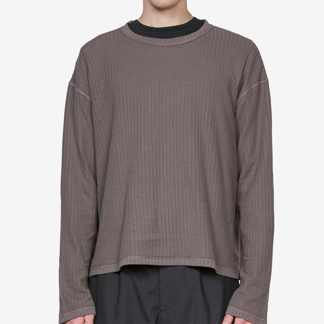 Reverse Rib Sweater Murkey Grey Jumpers