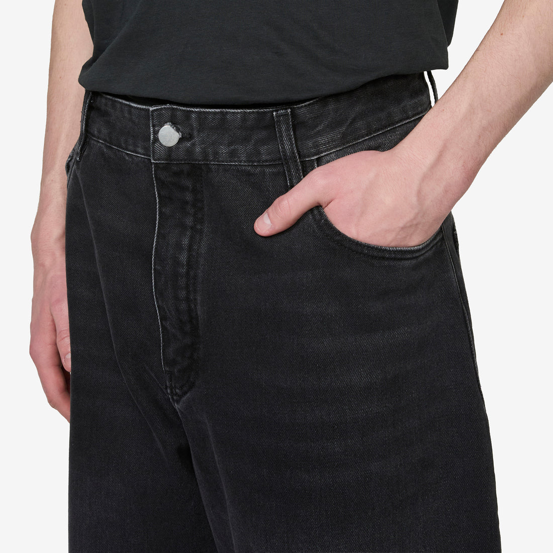 Paolo Jean Washed Black Pants