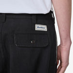Pleated Trousers Washed Black