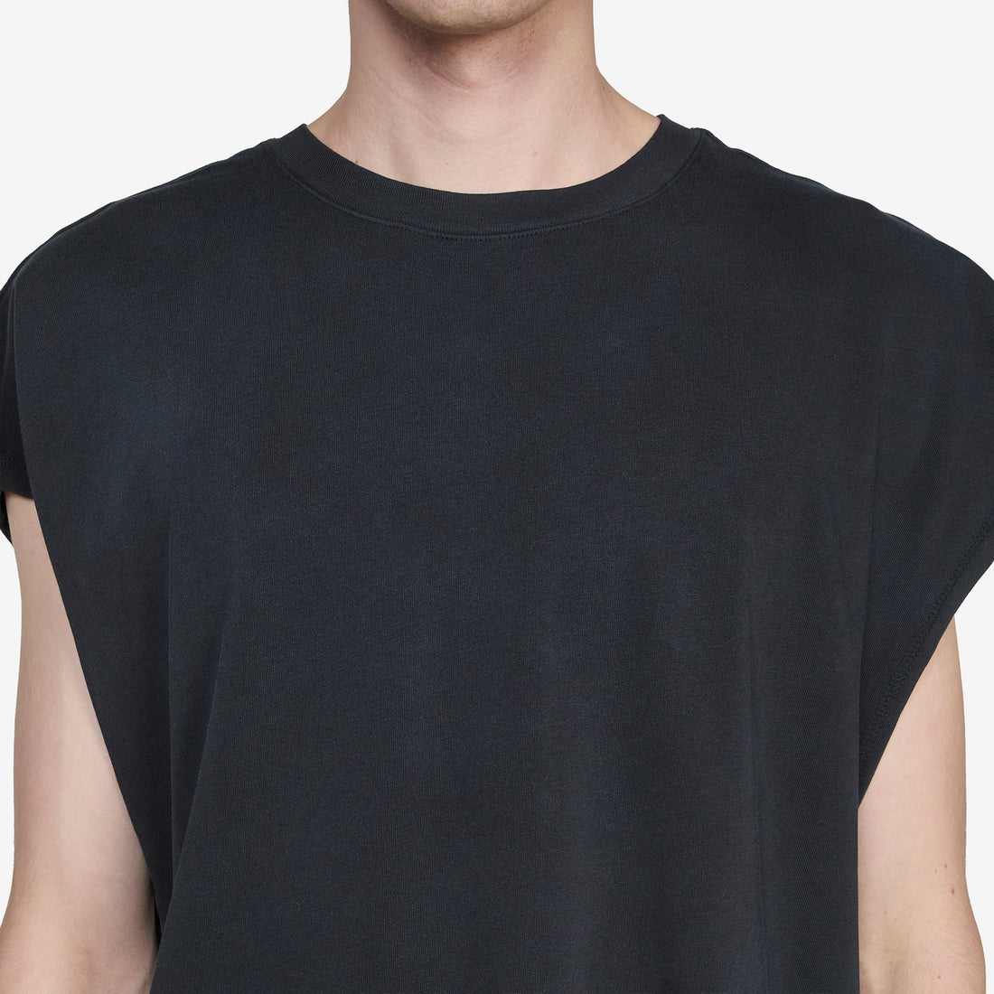 Essentials Cutoff Tank Black Tees