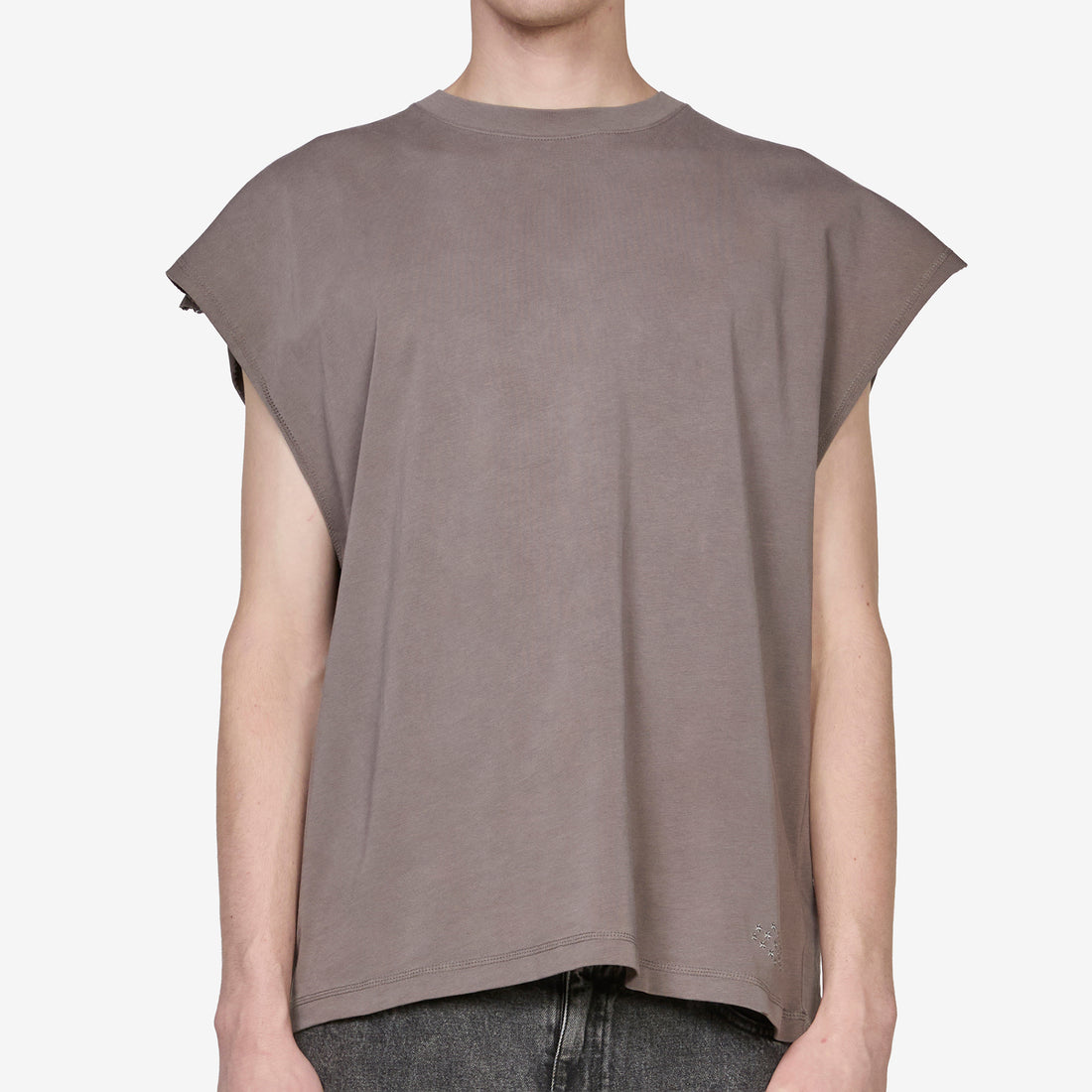 Essentials Cutoff Tank Cave Stone Tees