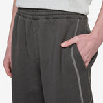 Overlock Stitch Fleece Shorts Washed Black