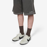 Overlock Stitch Fleece Shorts Washed Black
