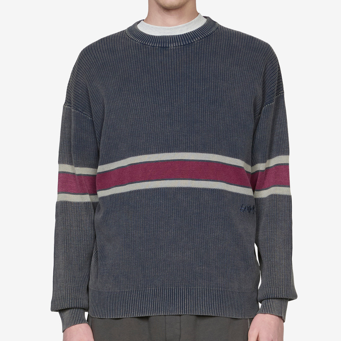 Break Knit Sweater Washed Navy Jumpers
