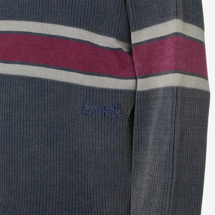 Break Knit Sweater Washed Navy
