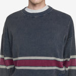 Break Knit Sweater Washed Navy