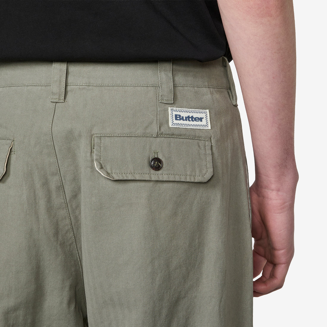 Pleated Trousers Washed Fatigue Pants