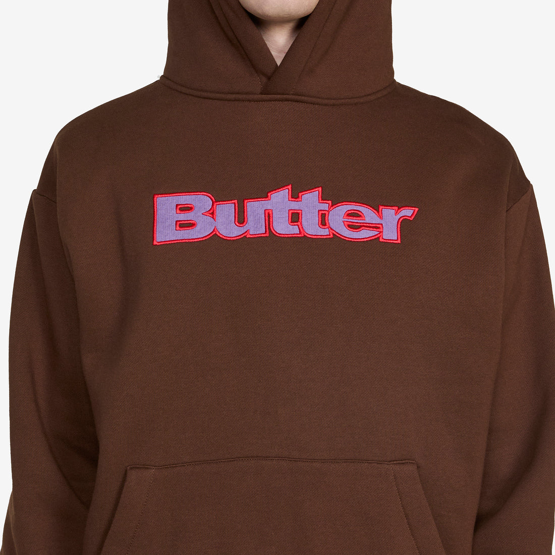 Ripstop Logo Applique Pullover Hood Dark Brown Jumpers