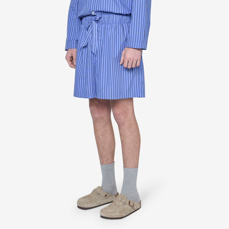 Cotton Poplin Pyjama Shorts Boro Stripes Shorts