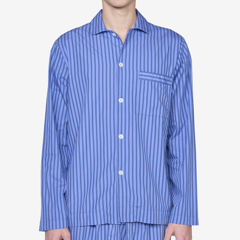 Cotton Poplin Pyjama Shirt Boro Stripes Shirts