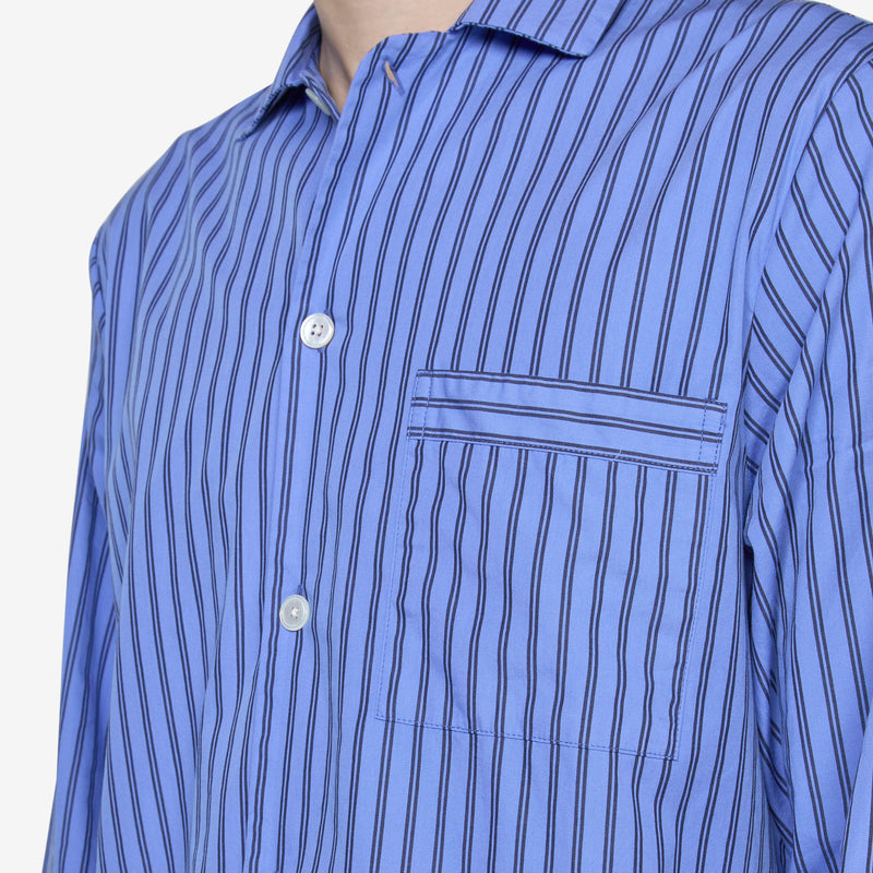 Cotton Poplin Pyjama Shirt Boro Stripes Shirts