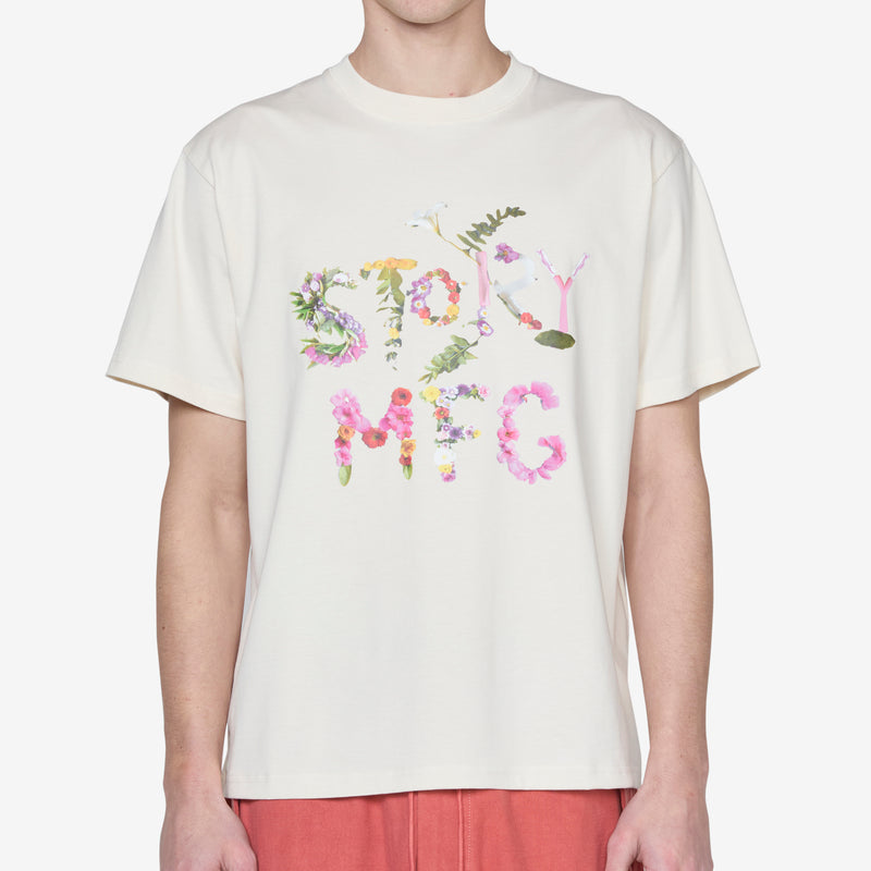 Grateful Short Sleeve T-Shirt Ecru Flora Tees