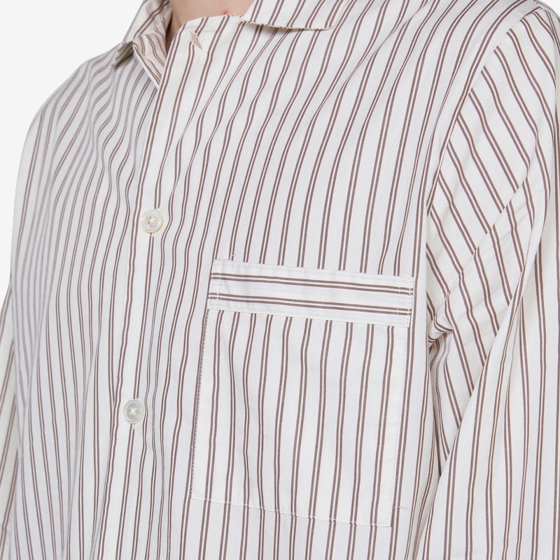 Cotton Poplin Pyjama Shirt Hopper Stripes Shirts