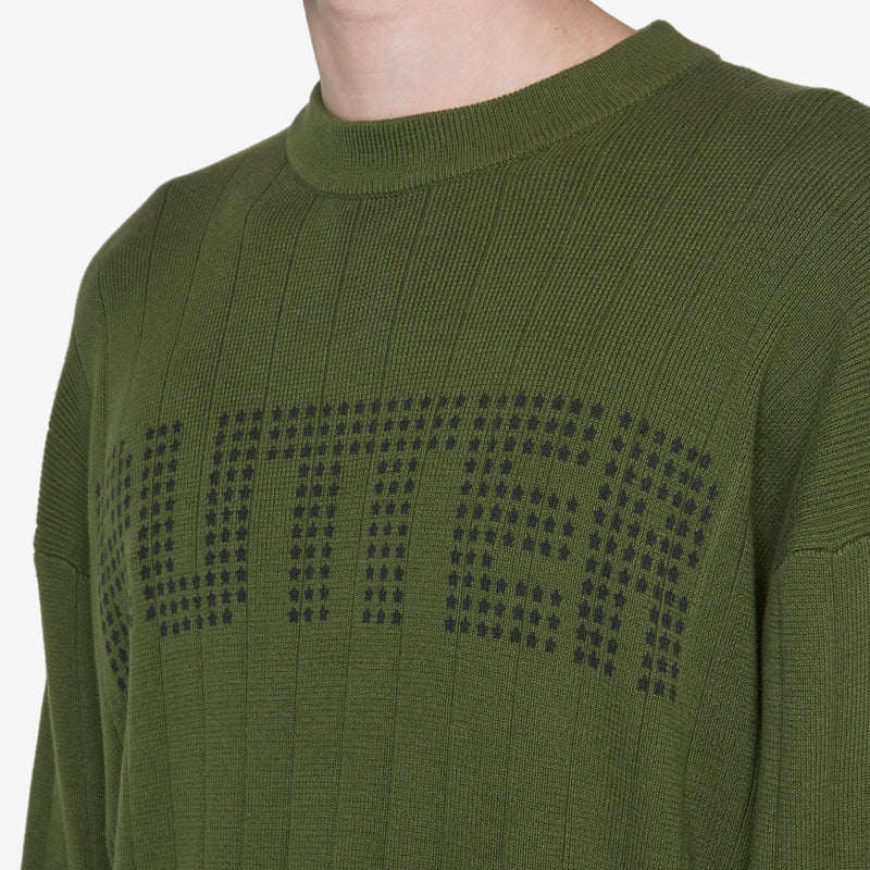 Stars Ribbed Knitted Sweater Foliage Jumpers