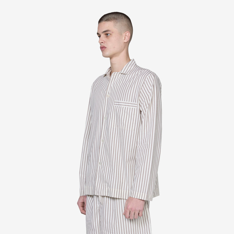 Cotton Poplin Pyjama Shirt Hopper Stripes Shirts