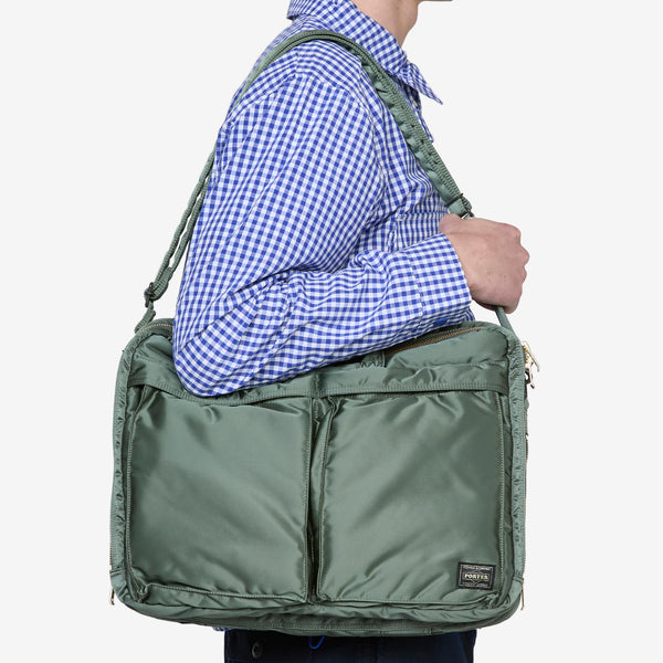 All New Tanker 2-Way Document Bag W-Zip Sage Green Bags
