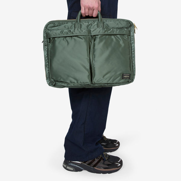 All New Tanker 2-Way Document Bag W-Zip Sage Green Bags