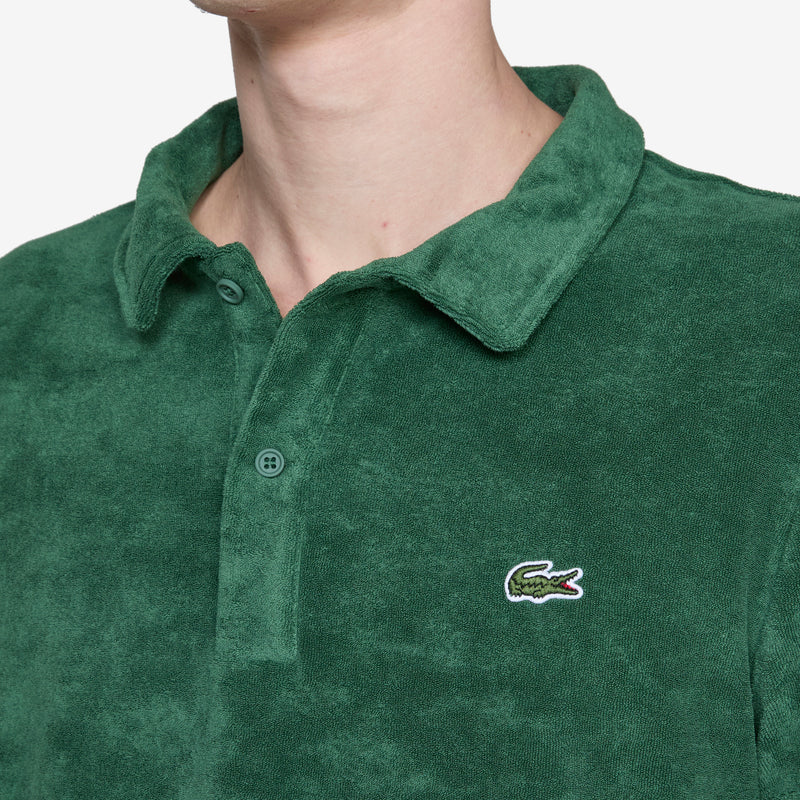 Terry Towelling Polo Green Shirts