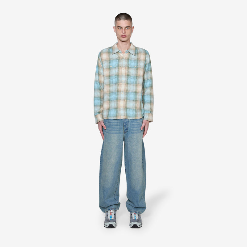 Acid Plaid Lake View Longsleeve Shirt Blue Shirts