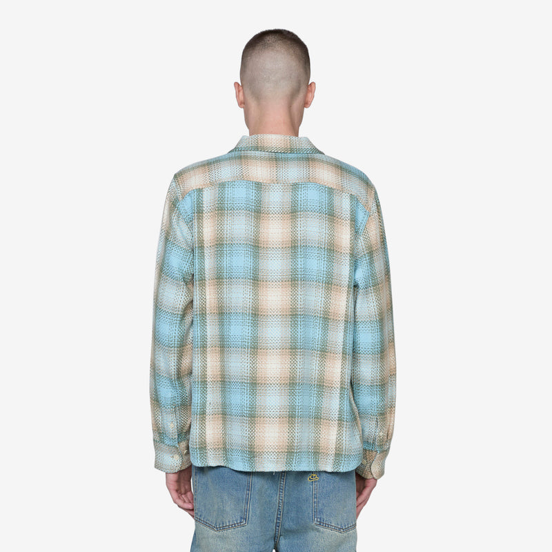 Acid Plaid Lake View Longsleeve Shirt Blue Shirts