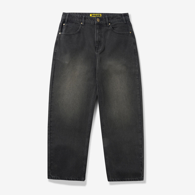Racer Denim Jeans Faded Black Pants