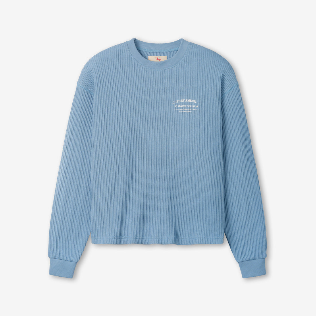 Ranchwear Boxy Thermal Sky Blue Tees