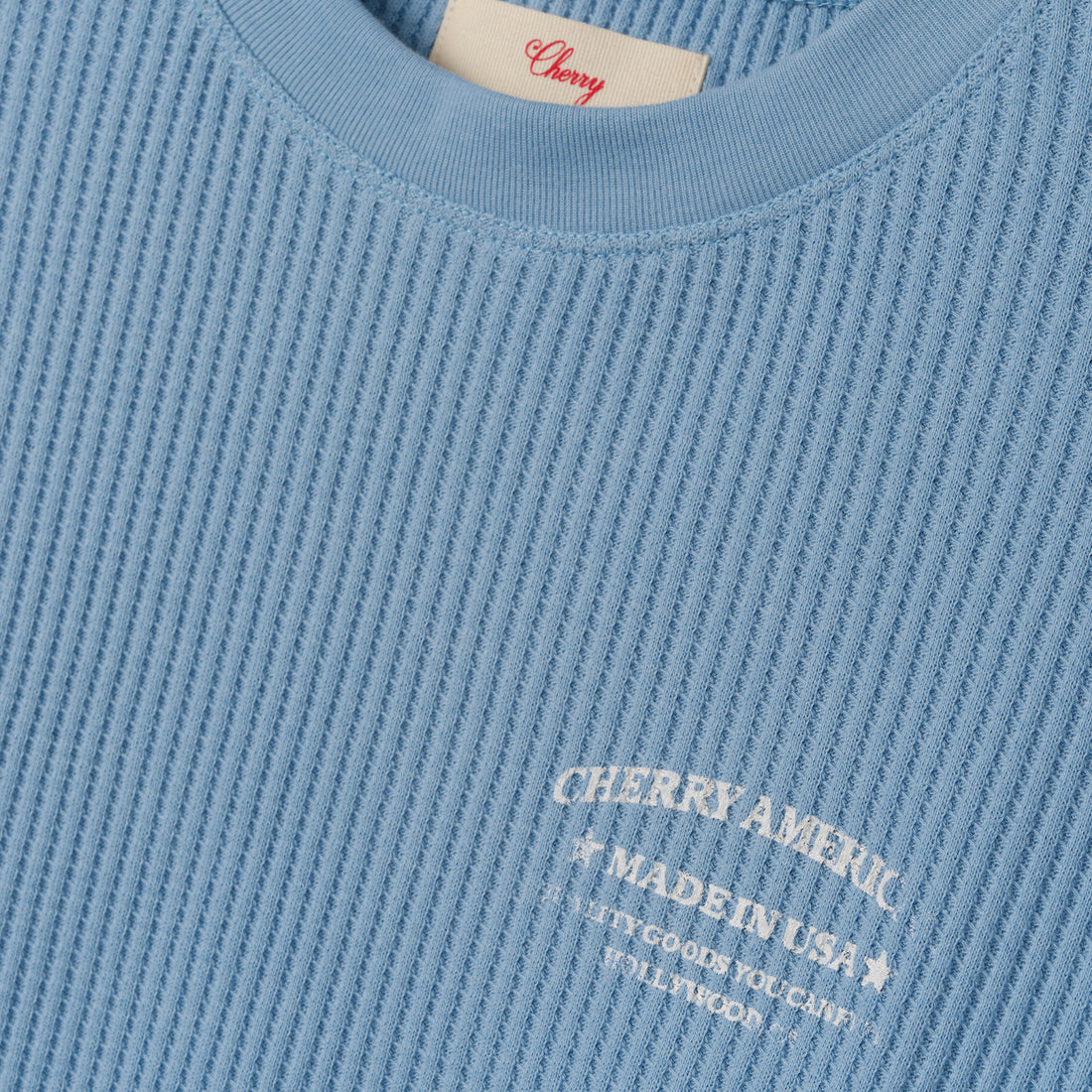 Ranchwear Boxy Thermal Sky Blue Tees