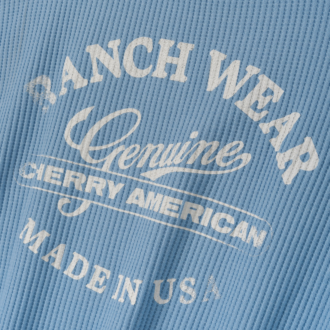 Ranchwear Boxy Thermal Sky Blue Tees
