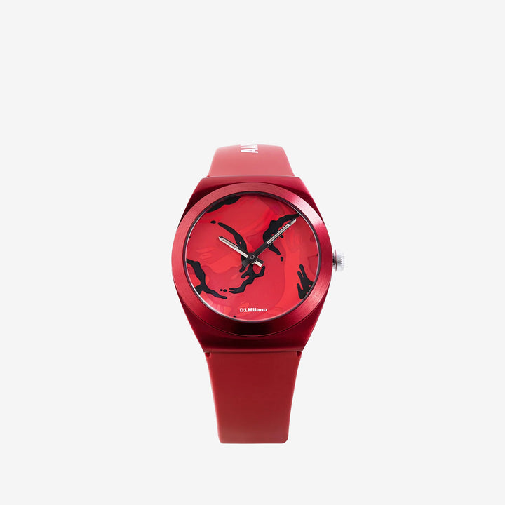 AAPE x Canva 34mm Red Camo Front