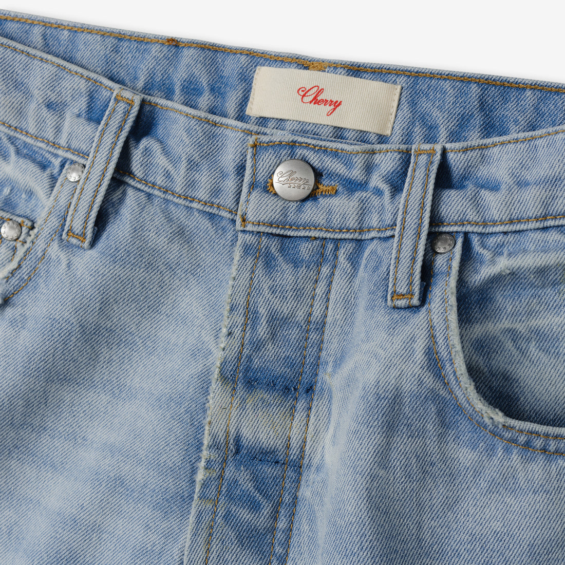 Relaxed 5 Pocket Jeans Light Wash Pants