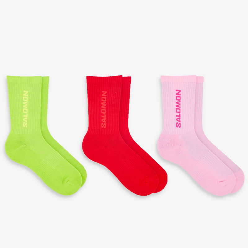 Everyday Crew 3-Pack Socks Flame Scarlet | Dark Citron | Fairy Tale Accessories