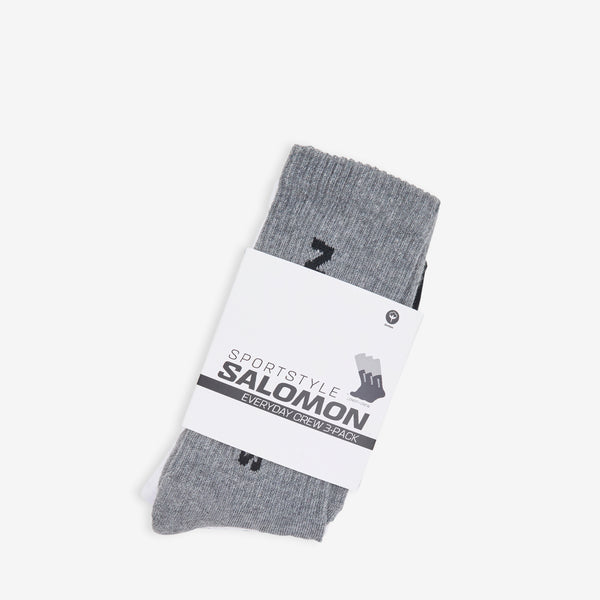 Everyday Crew 3-Pack Socks Black | White | Medium Grey Melange Accessories
