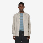 Linen Work Shirt Grey Stripe