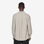 Linen Work Shirt Grey Stripe
