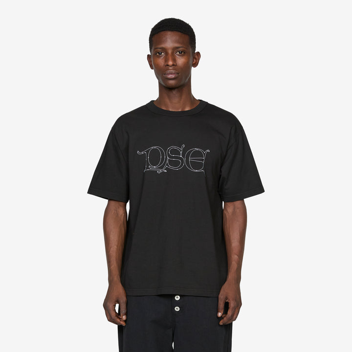 Gothic Logo T-Shirt Black Front