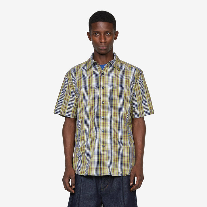 Cliff Short Sleeve Shirt Cedar Plaid Front