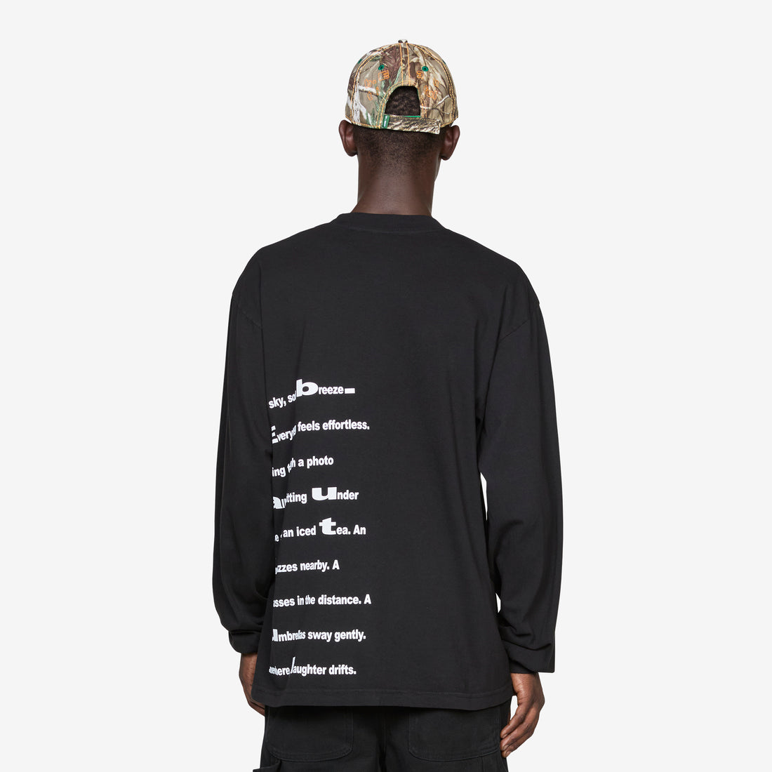 Poem Longsleeve T-Shirt Black Tees
