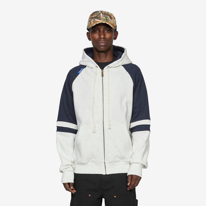 Freeman Hoodie Mid Grey Marle Front